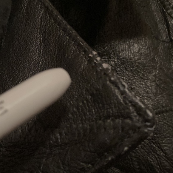 Patchwork black, leather jacket| L - Picture 4 of 8